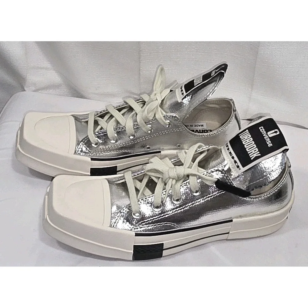 Converse Chuck‎ 70 Low x Rick Owens Silver Lacquer Mens Size 5 Womens 7 EU 37.5